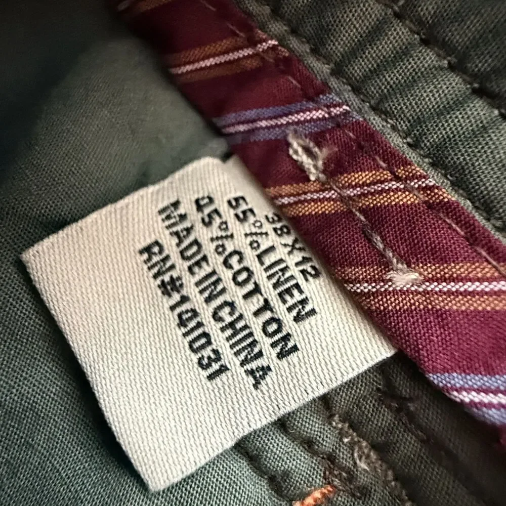 Zenfari Bayan Tree Burgundy Linen Blend Shorts Button Fly NWT Men 38 MSRP $99